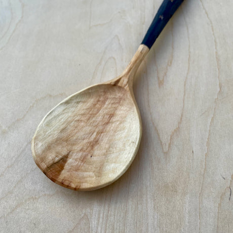 Handcarved Blue Stars Wooden Spoon - Spoonweather | MADE IN MAINE