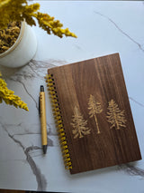 Three Pines® Wood-Covered Spiral Notebook
