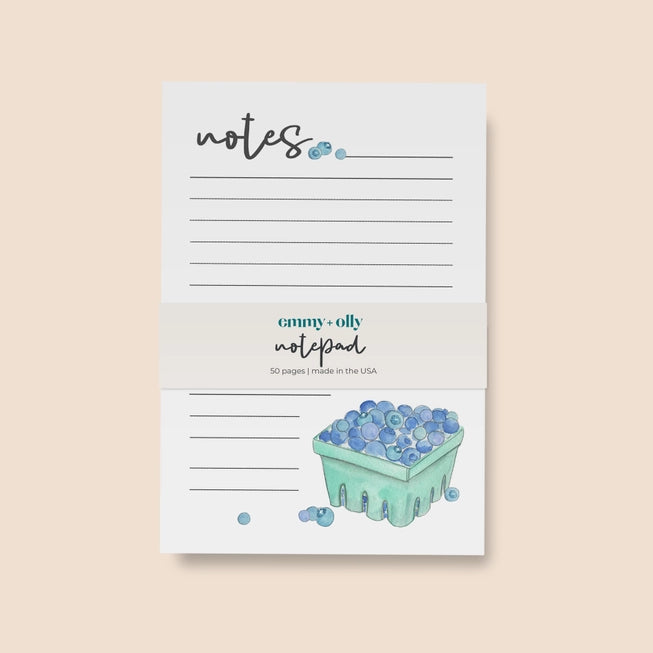 Blueberries Notepad - Emmy + Olly