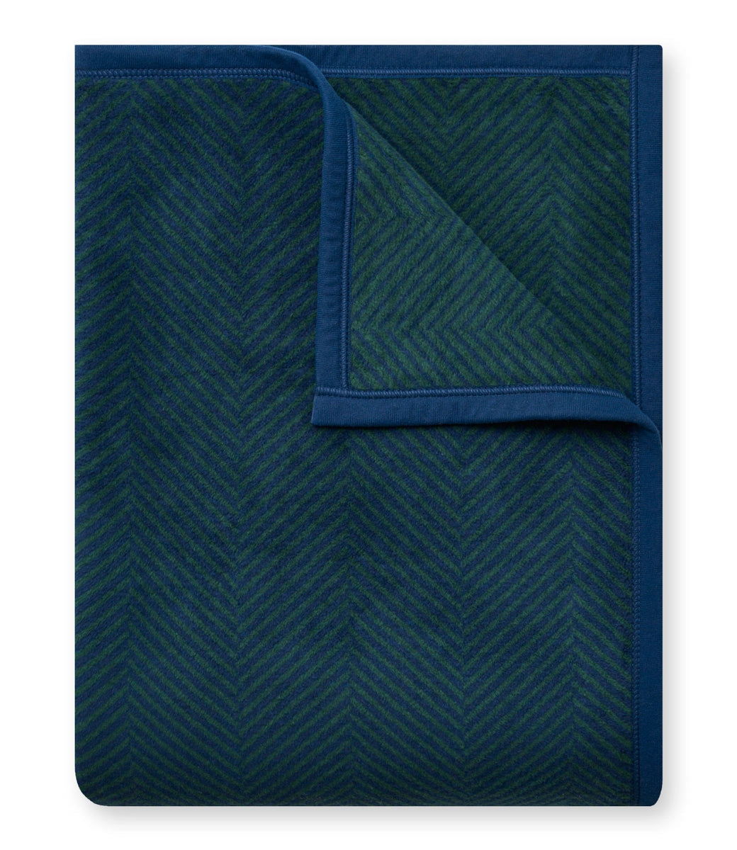 PRE-ORDER: Harborview Herringbone Blue Spruce Blanket - ChappyWrap