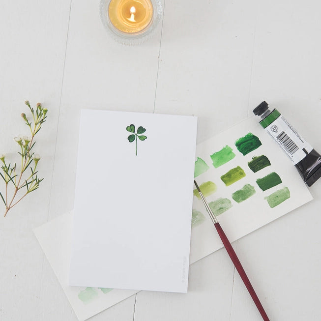 Four Leaf Clover Mini Notepad - Finding Silver Pennies