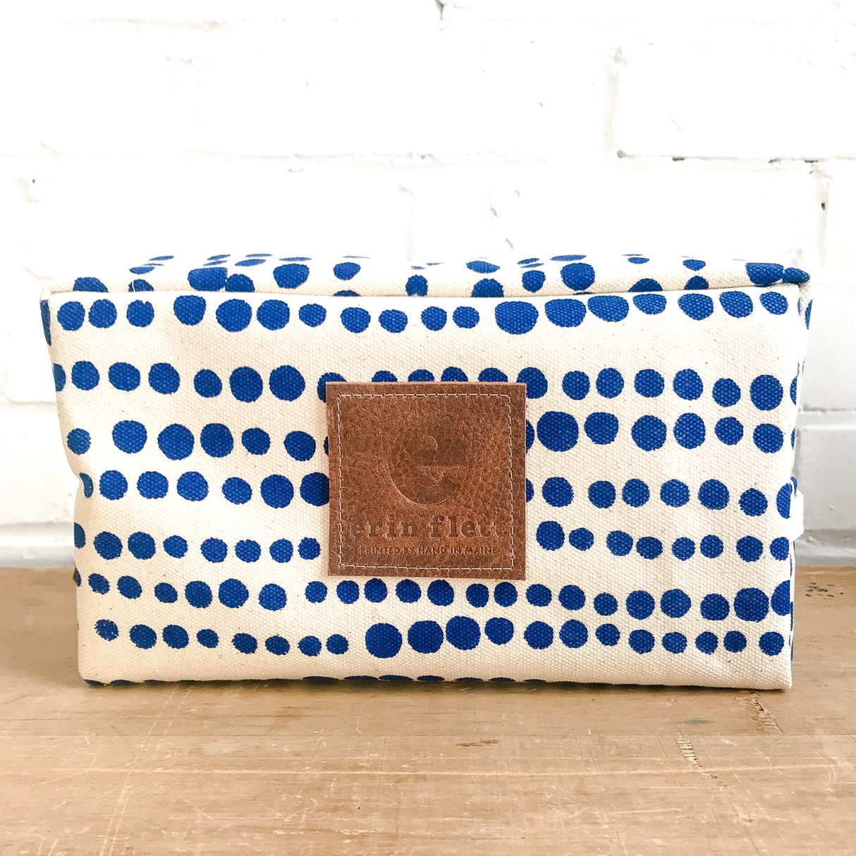 Royal Blue Dot Toiletry Bag - Erin Flett | MADE IN MAINE