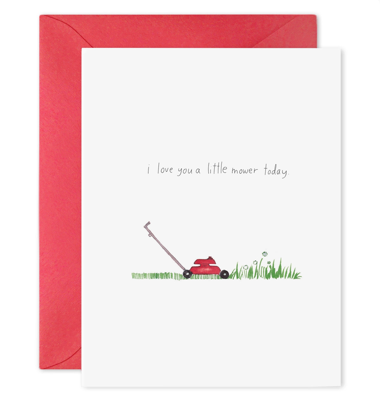 Love You A Little Mower Card - E. Frances Paper