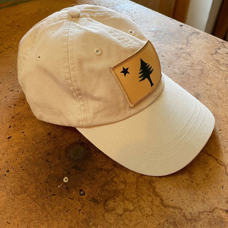Original Maine Flag Ivory Cotton Baseball Hat - Original Maine