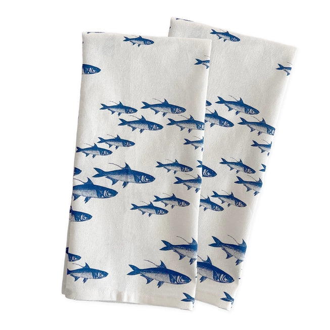Blue Fish Kitchen Towels - Caskata