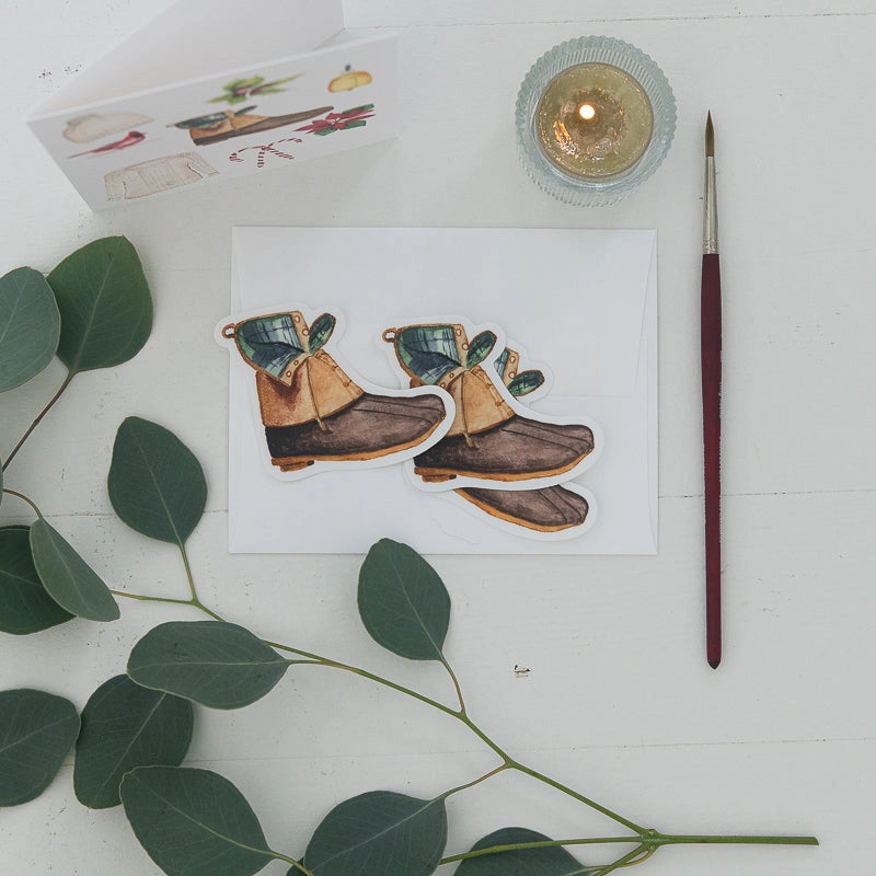 Maine Duck Boot Sticker - Finding Silver Pennies