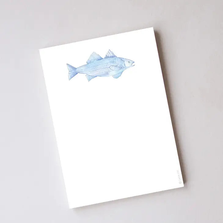 Blue Fish Notepad - Sara Fitz