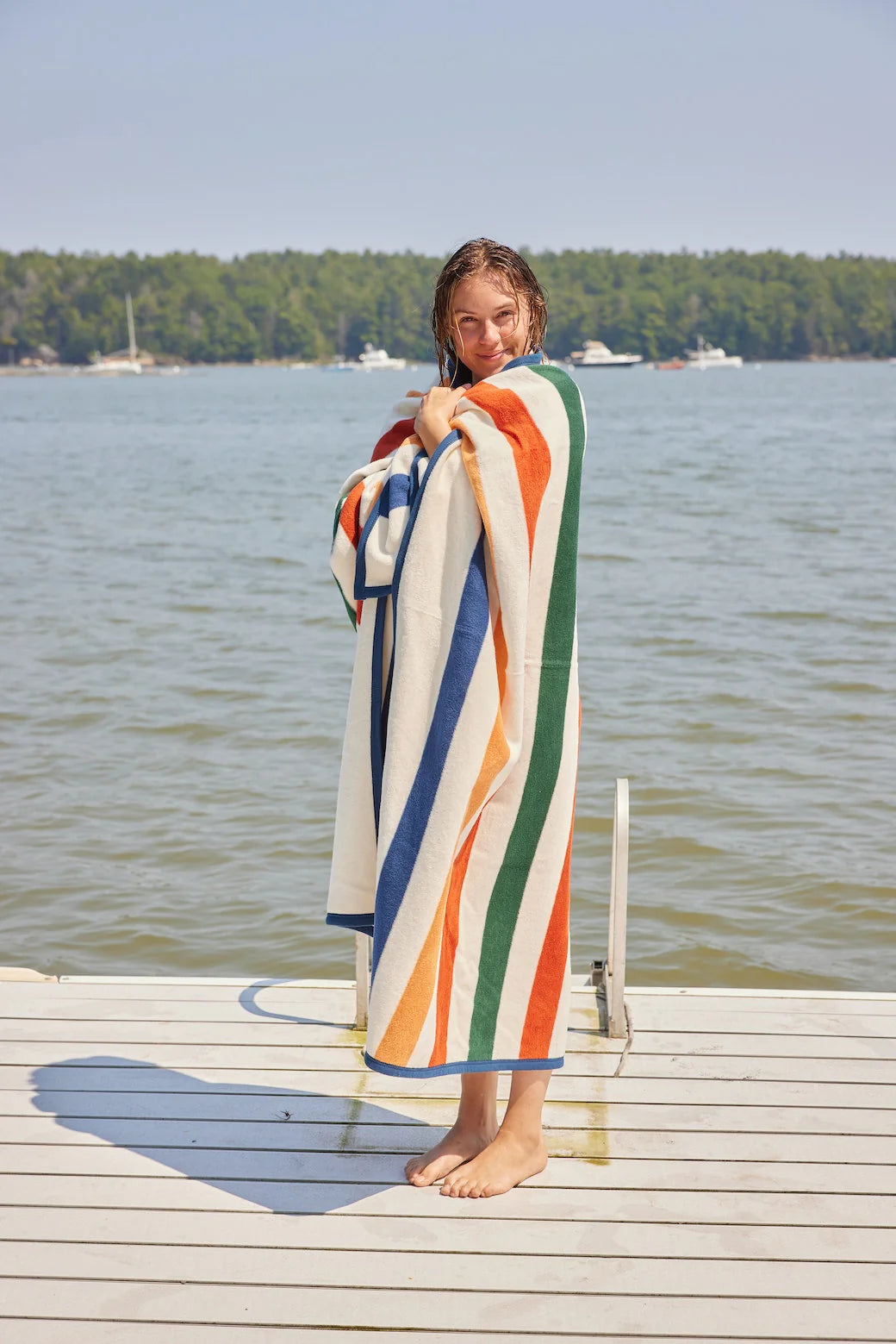 Vintage Casco Bay Stripe Blanket - Chappy Wrap