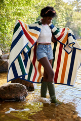 Vintage Casco Bay Stripe Blanket - Chappy Wrap