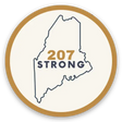 207 Strong Sticker | Lewiston, Maine Victim Support Fundrasier - The Woods Maine
