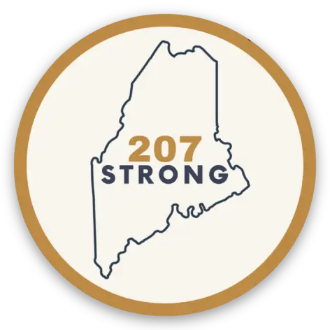 207 Strong Sticker | Lewiston, Maine Victim Support Fundrasier - The Woods Maine