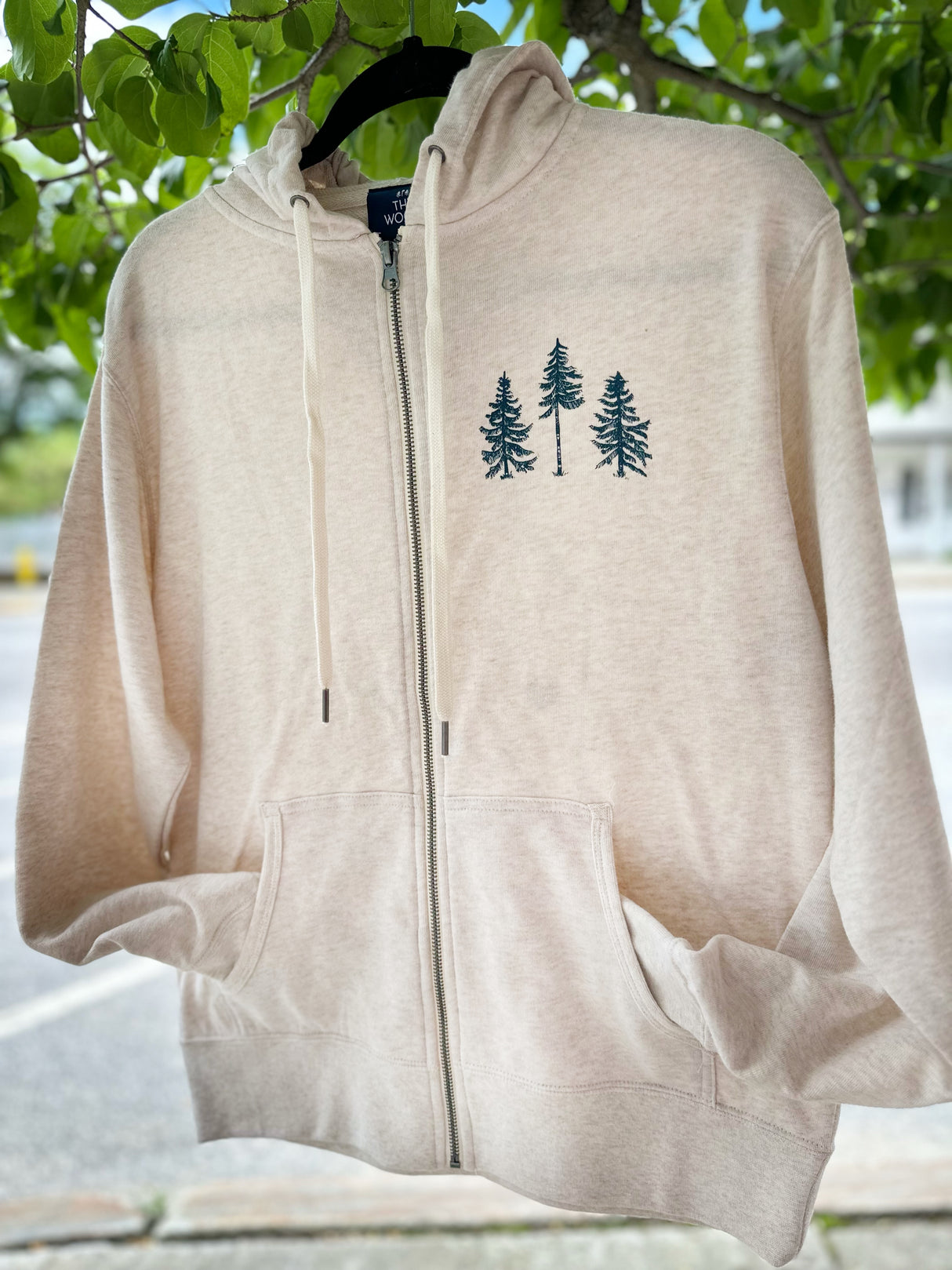 Heart of Maine Adult Heathered Cotton Zip Hoodie by The Woods Maine®