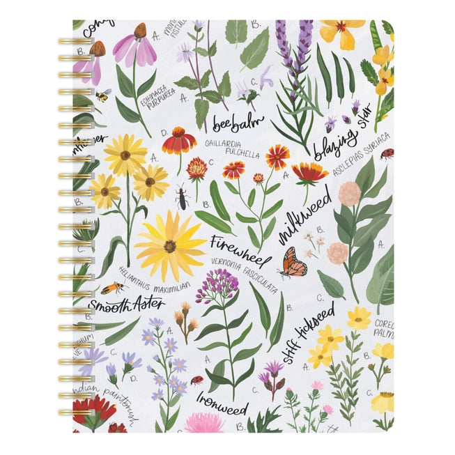 Wildflower Botanicals Spiral Notebook - One Canoe Two Paper Co.