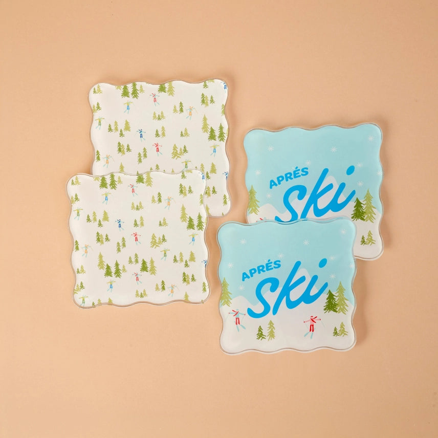 Aprés Ski Table Talk Acrylic Coaster Set - The Darling Effect