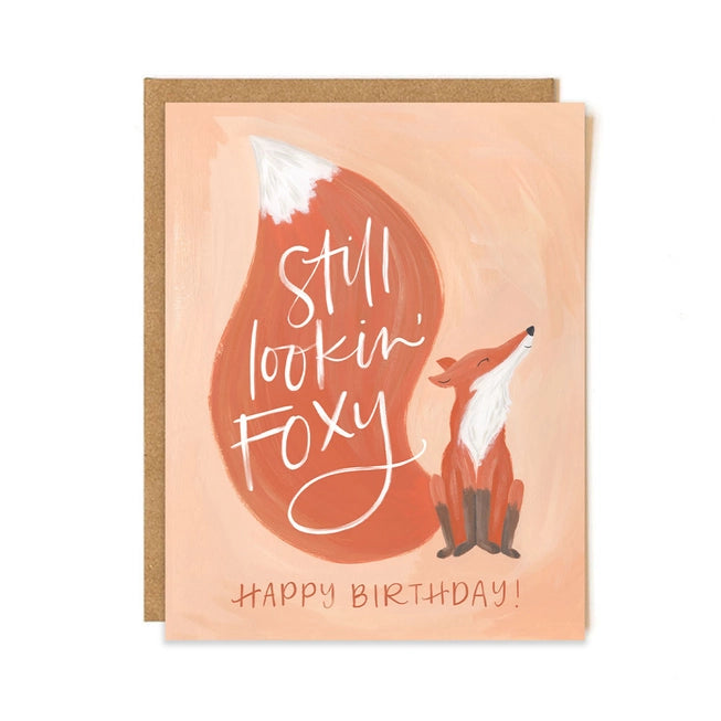 Foxy Birthday Greeting Card - One Canoe Two Paper Co.