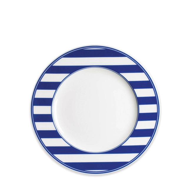 Blue Stripe Salad Plate - Caskata