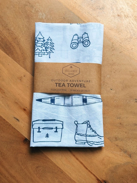 Camping Adventure Tea Towel - Reclaimed Maine