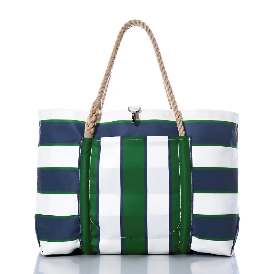 Preppy Stripe Pier Tote - Sea Bags Maine