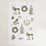 Evergreen Christmas Tea Towel - emily lex studio