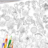 Wildflowers Coloring Tablecloth - Creative Crayons Workshop