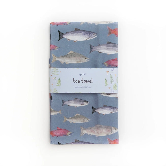 Salmon Tea Towel - Yardia