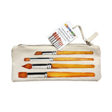 Paint Brush Set  and Canvas Bag - elsewhere unplug