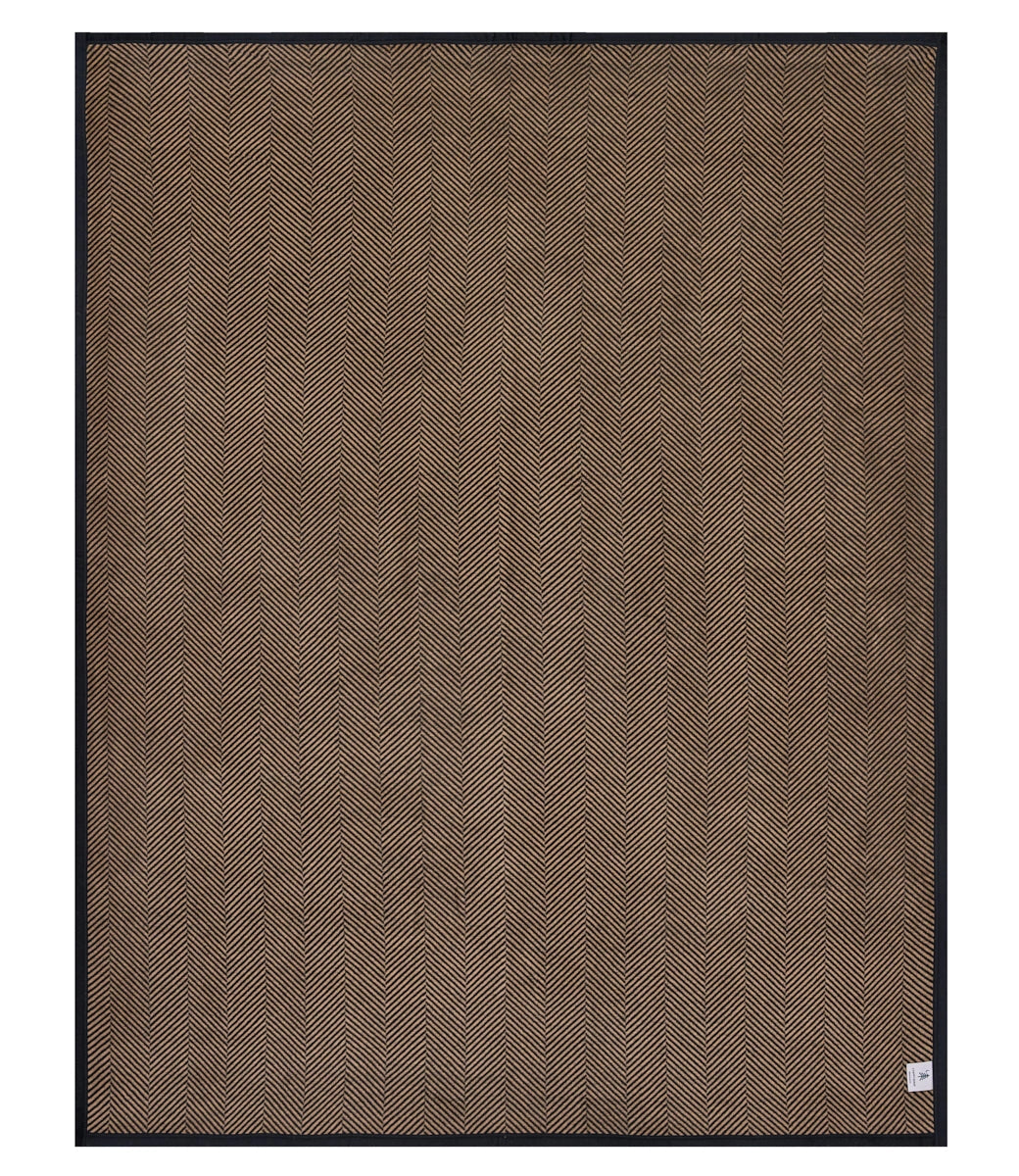 Harborview Herringbone Black Walnut Blanket - ChappyWrap