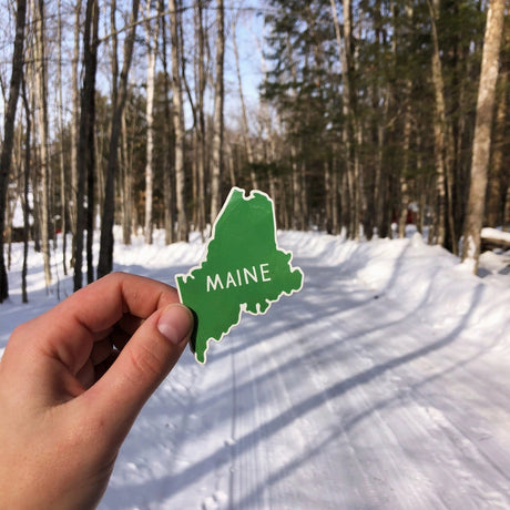 Maine State Silhouette Sticker - Little Something Co.