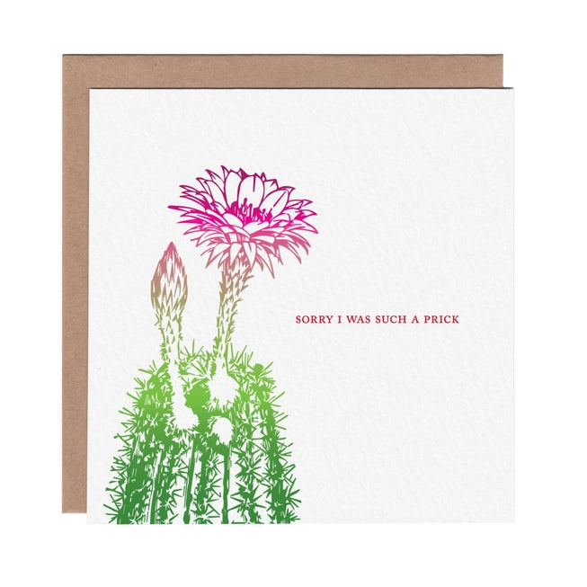 Prickly Cactus Apology Card - Ampersand M Studio