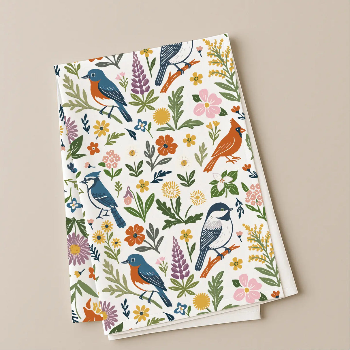 Backyard Birds Tea Towel - Reclaimed Maine