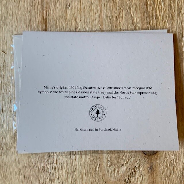 Original Maine Flag Note Cards - Original Maine