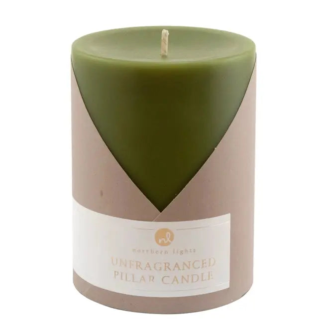 3x4 Pillar Candle - Northern Lights - The Woods Maine
