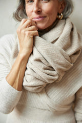 Wheat Herringbone Shawl - Chappy Wrap
