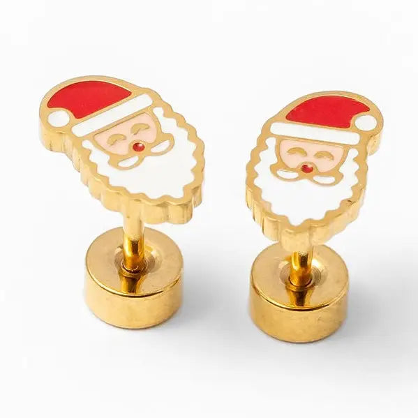 Santa Stud Earrings - Pip Pop Post