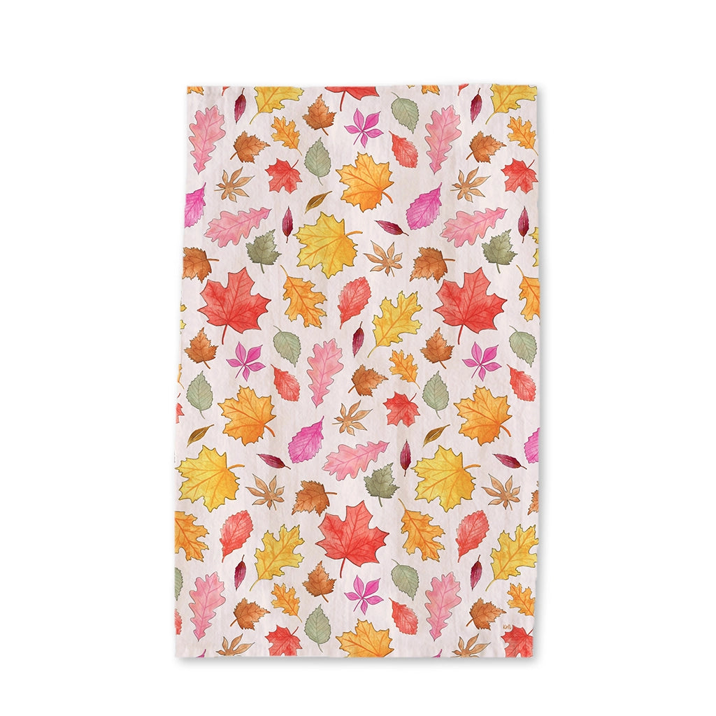 Fall Leaves Kitchen Tea Towel - KelseyMDesigns