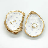 Baby Blue Hearts Oyster Trinket Dish - Alison Brooke Designs | Handmade in Maine