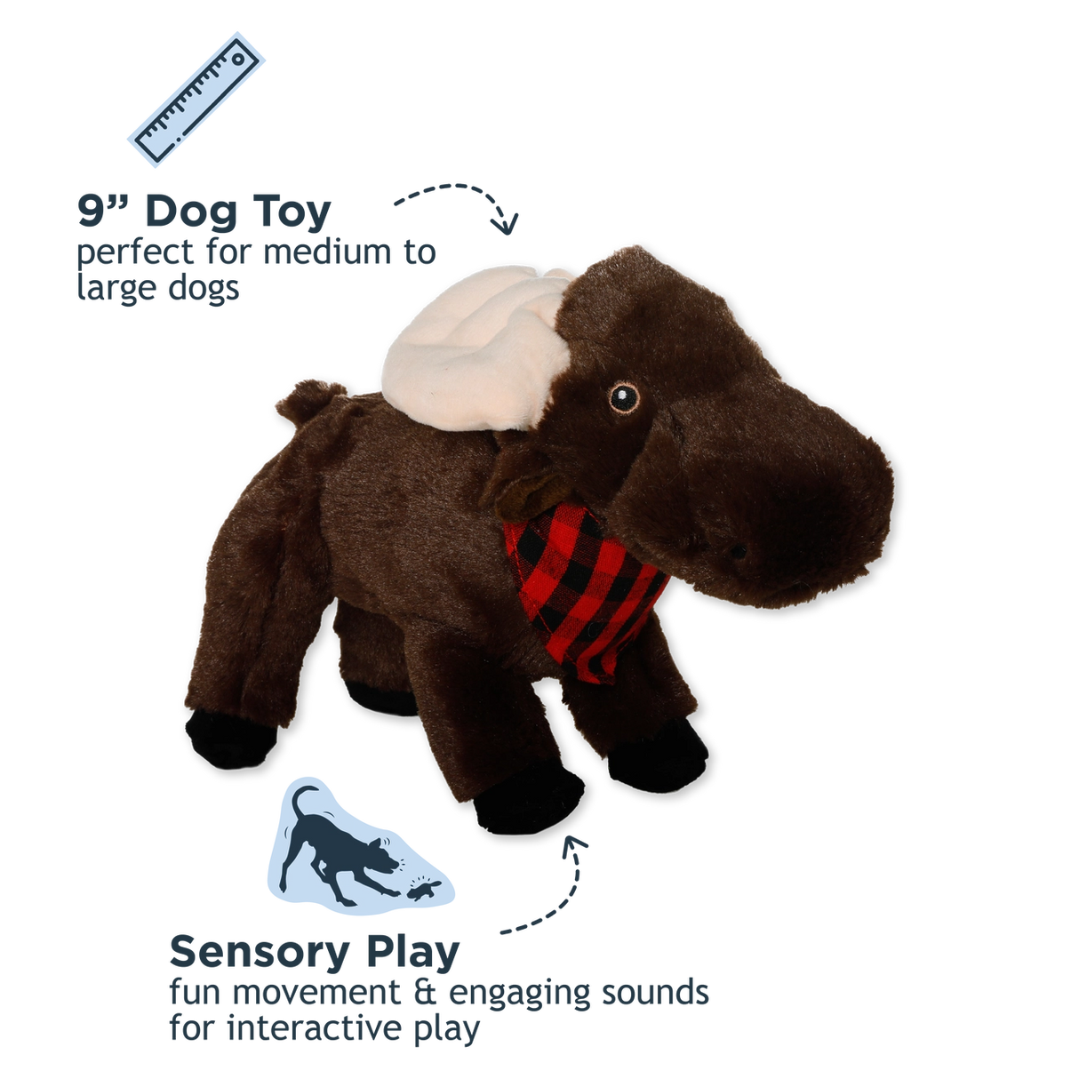 Animated Moose Dog Toy - Tall Tails