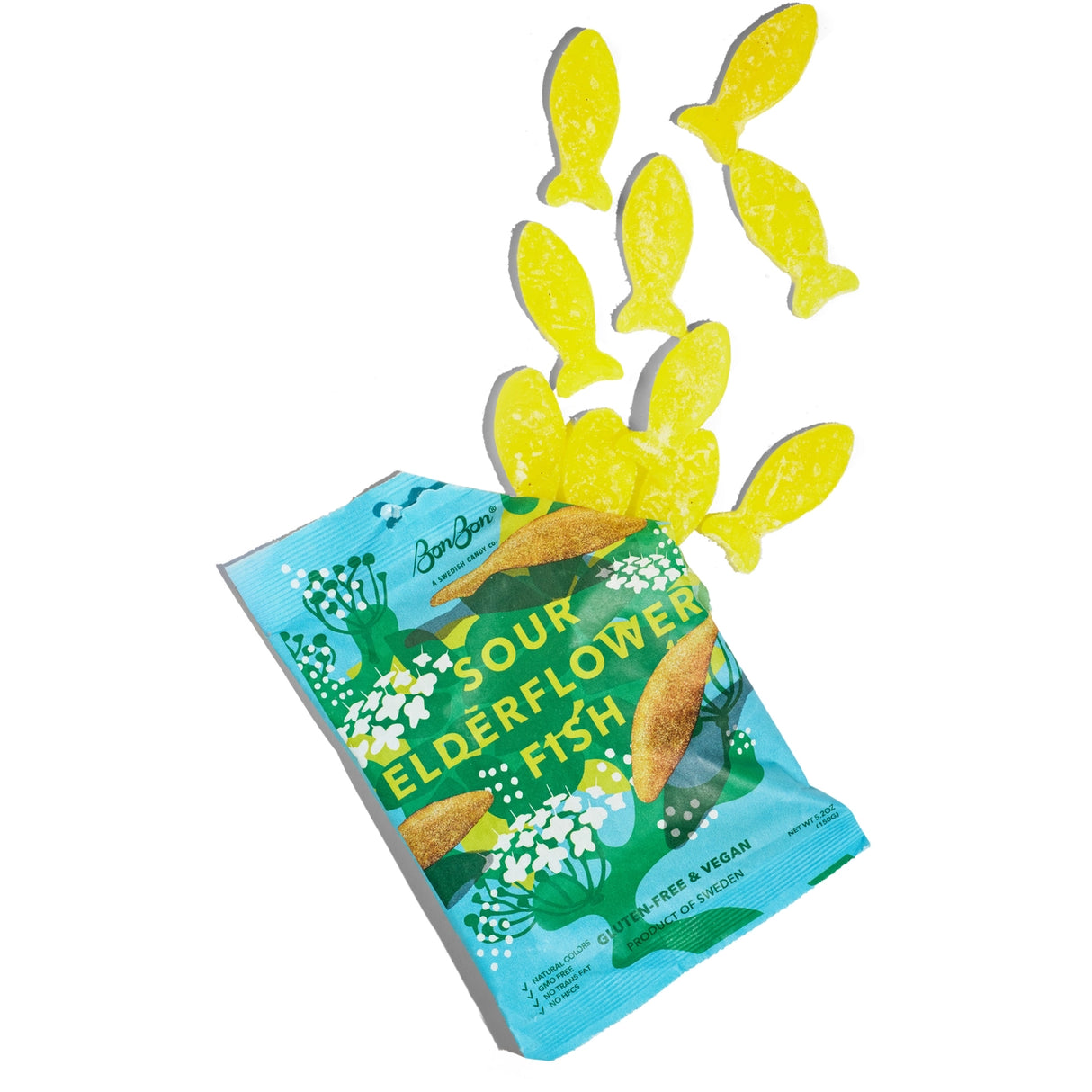 Sour Elderflower Swedish Fish Candy - BonBon