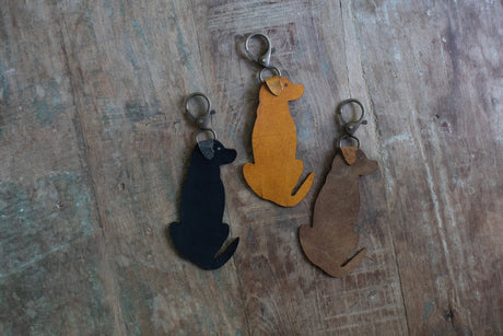 Leather Labrador Keychain - Sugarboo & Co