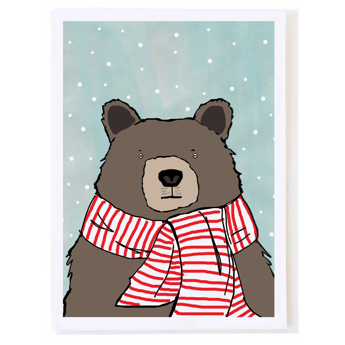 Bear and Scarf Holiday Card - mollyOcards