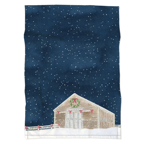 Whimsical Holiday Barn Tea Towel - Gert & Co