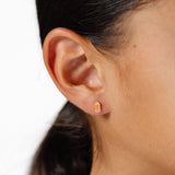 Pencil Gold Stud Earrings - Pip Pop Post