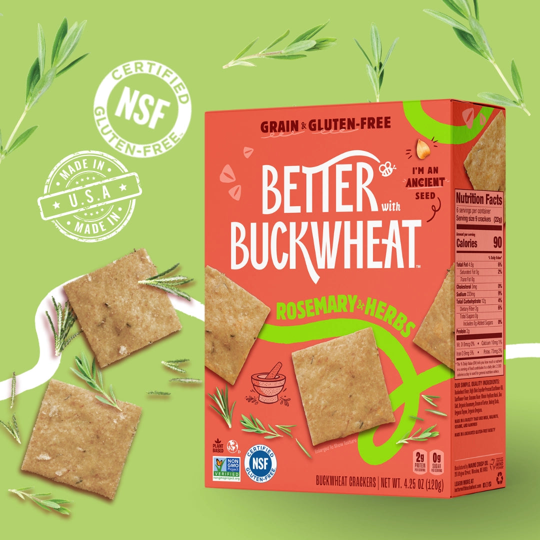 Rosemary + Herbs Cracker - Better with Buckwheat | MADE IN MAINE