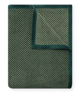 Harborview Herringbone Forest Green Blanket - ChappyWrap