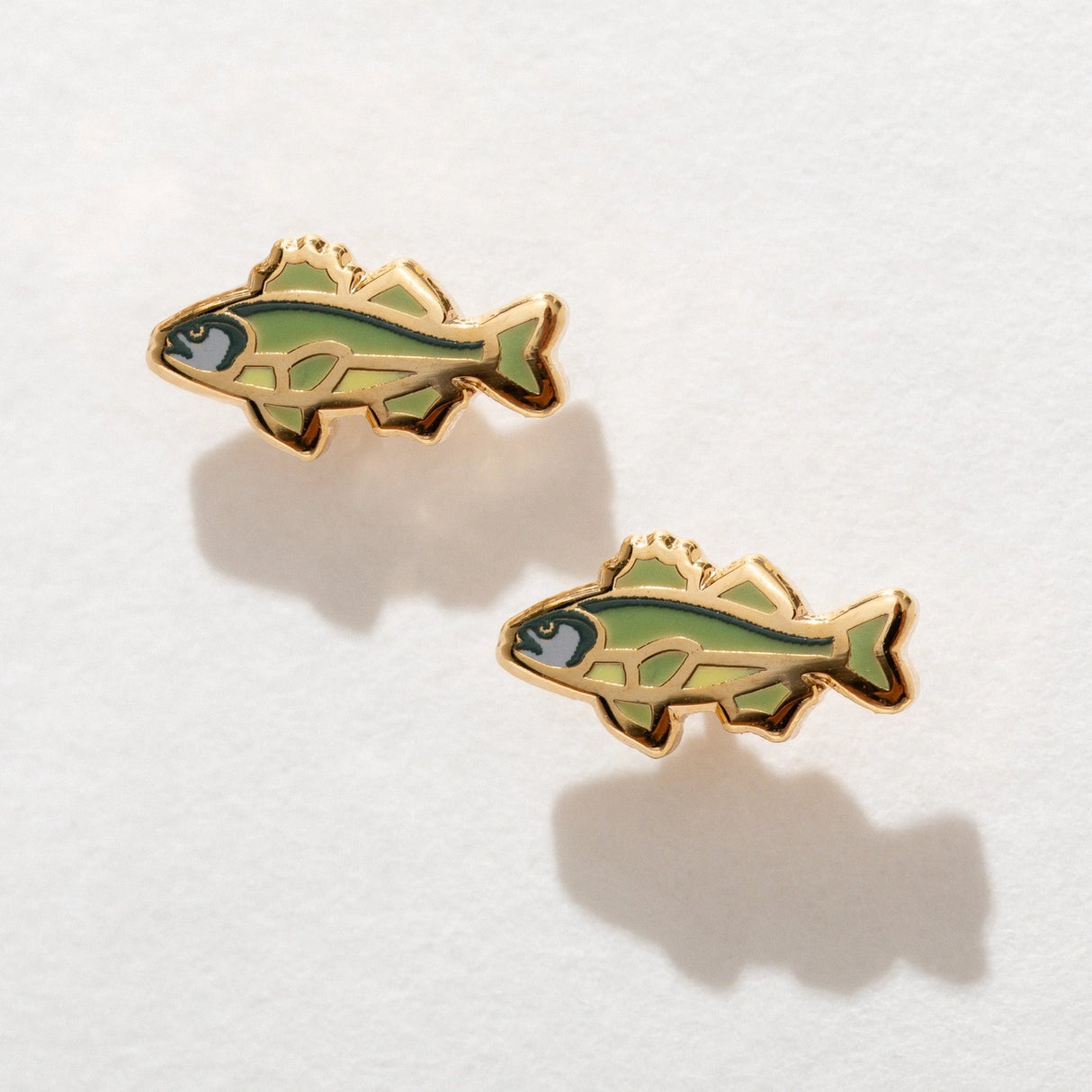 Bass Enamel Stud Earrings - Larissa Loden