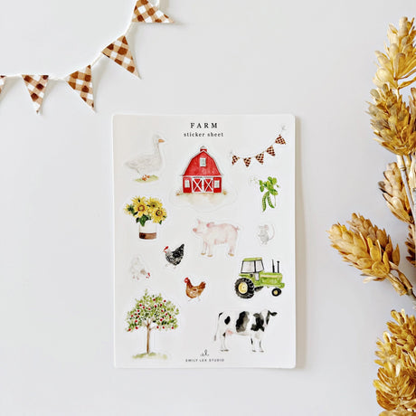 Farm Sticker Sheet - emily lex studio
