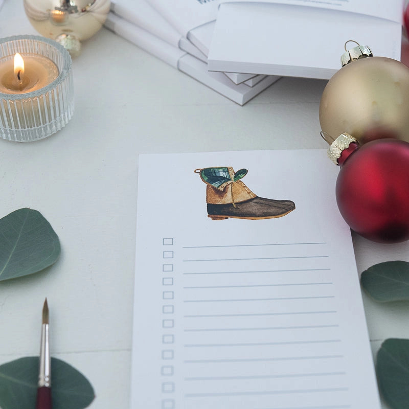 Maine Duck Boot List Notepad - Finding Silver Pennies