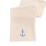 Blue Anchor 100% Cotton Tea Towel - Cinder + Salt