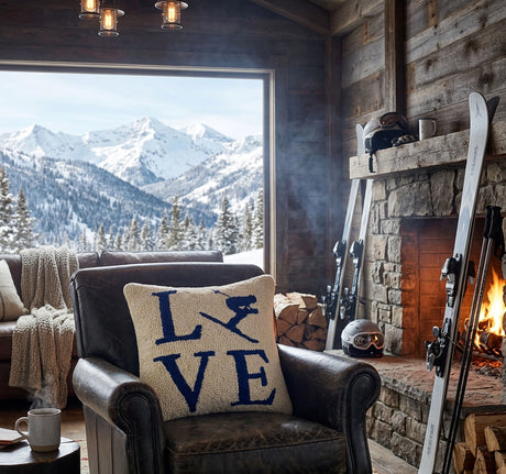 Love Ski Hook Pillow - Peking Handicraft