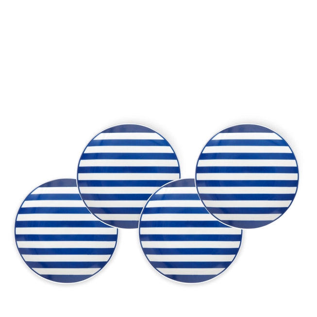 Blue Stripe Canapé Plates - Caskata